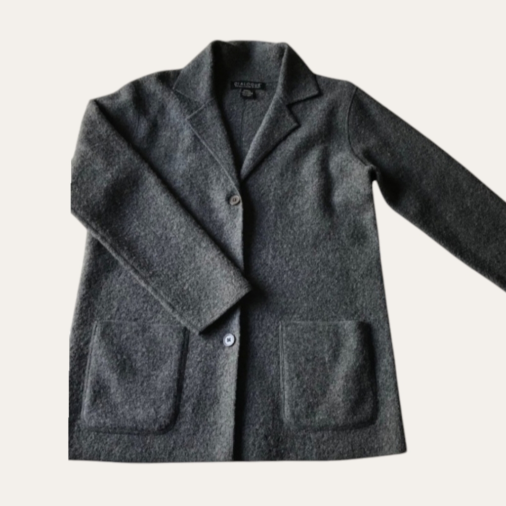 🌷 Vintage Dialogue Wool Cardigan Blazer Jacket